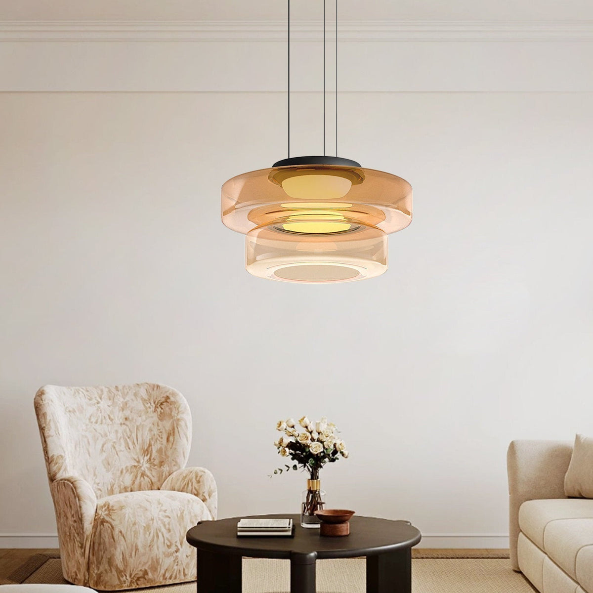 Valentina Modern Kücheninsel Glas Pendelleuchte Wohnzimmer