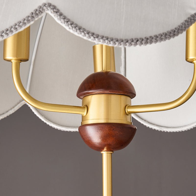 Varaeia Traditionelle Eleganz Blume Stoff Holz Pendelleuchte