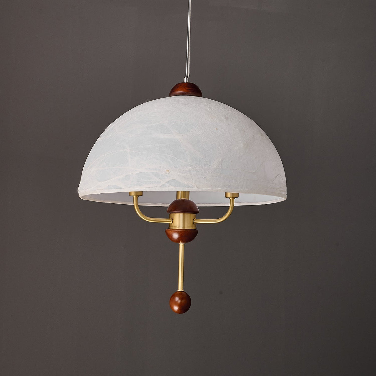 Varaeia Traditionelle Eleganz Blume Stoff Holz Pendelleuchte