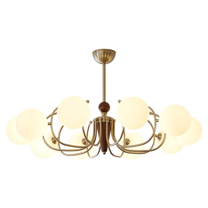 Orvynia Kronleuchter Elegance Classic Grove aus Holz und Glas