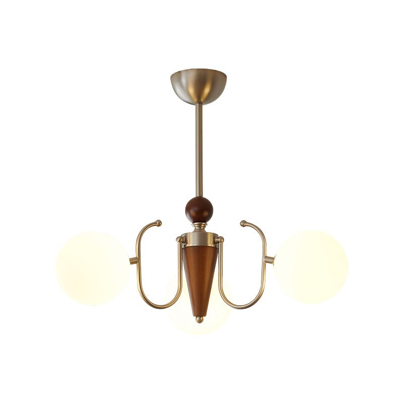 Orvynia Kronleuchter Elegance Classic Grove aus Holz und Glas