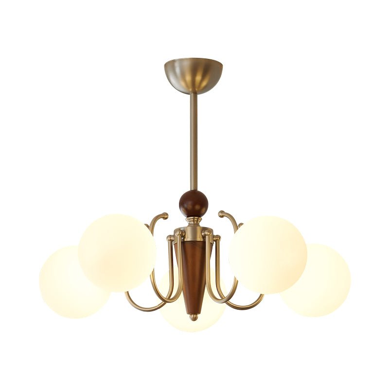 Orvynia Kronleuchter Elegance Classic Grove aus Holz und Glas