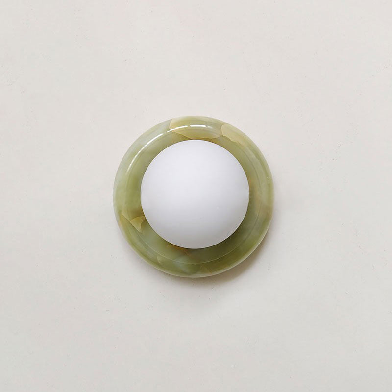 Cemaros Jade-Glas-Wandleuchte in Grün