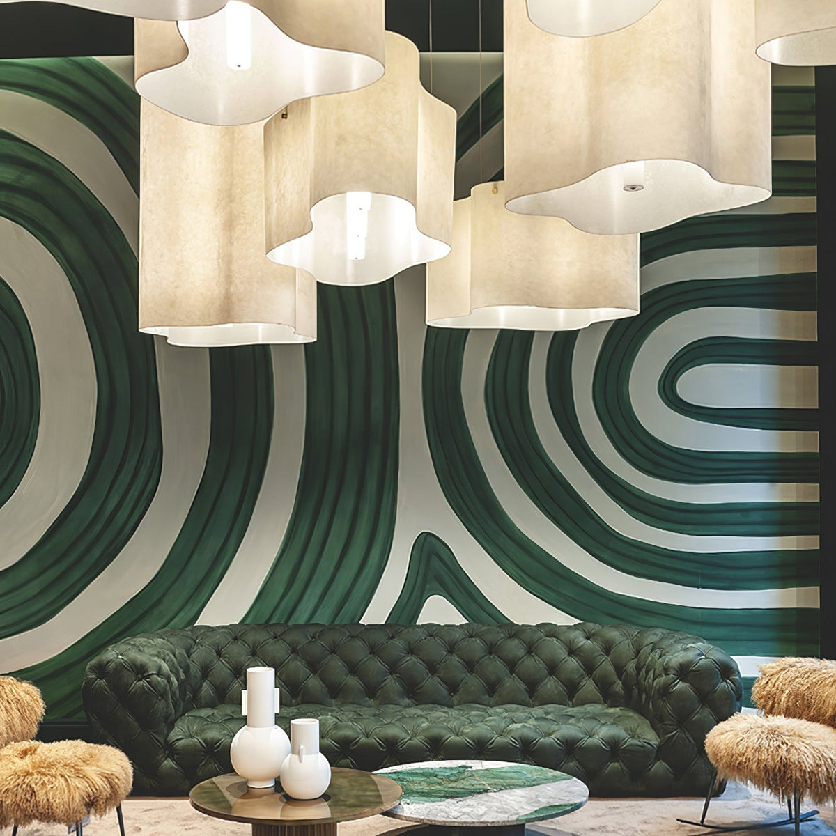 Evelan Pendelleuchte Art Wolkenform moderne Zeitgenössische