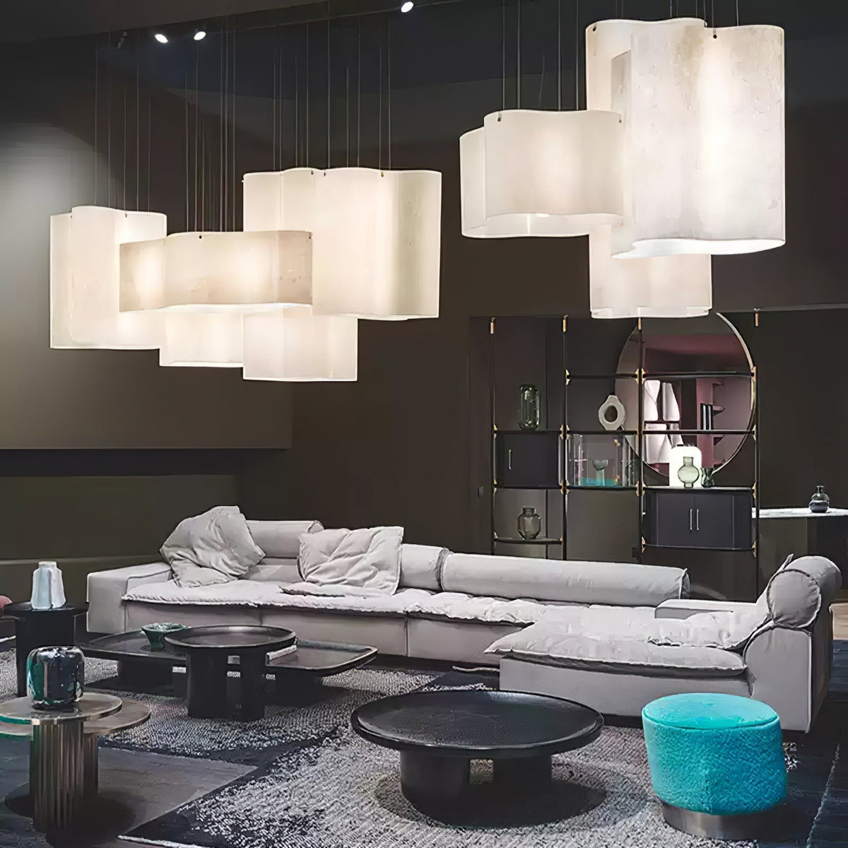 Evelan Pendelleuchte Art Wolkenform moderne Zeitgenössische