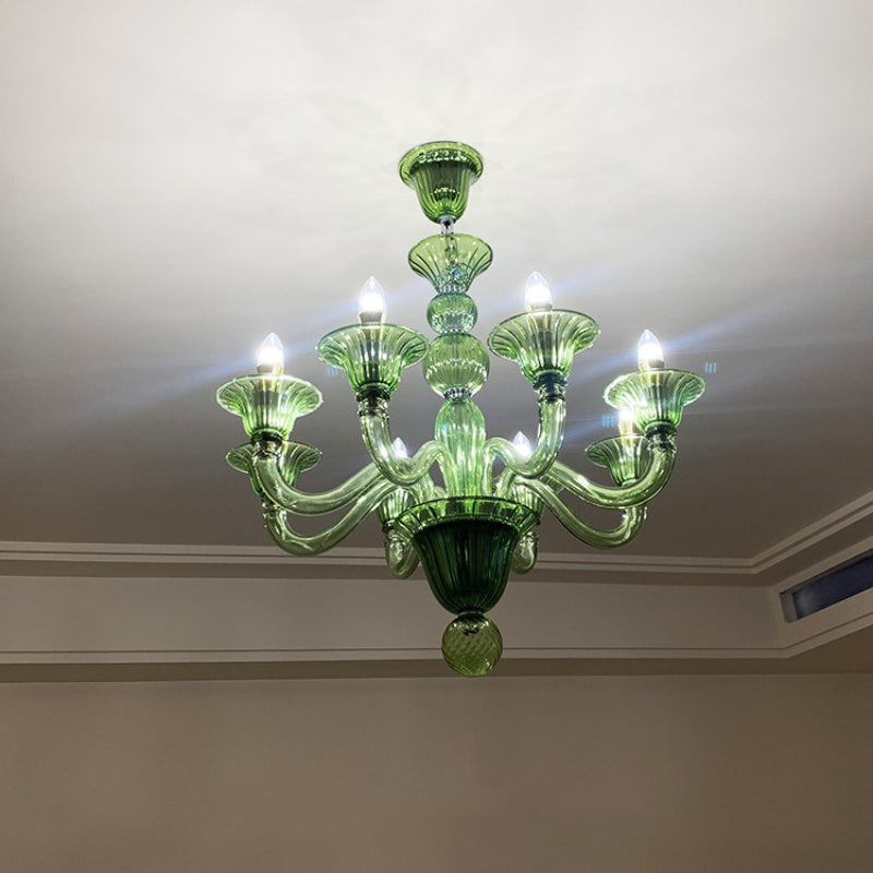 Silva Retro Kronleuchter Metall Glas Wohnzimmer Schlafzimme