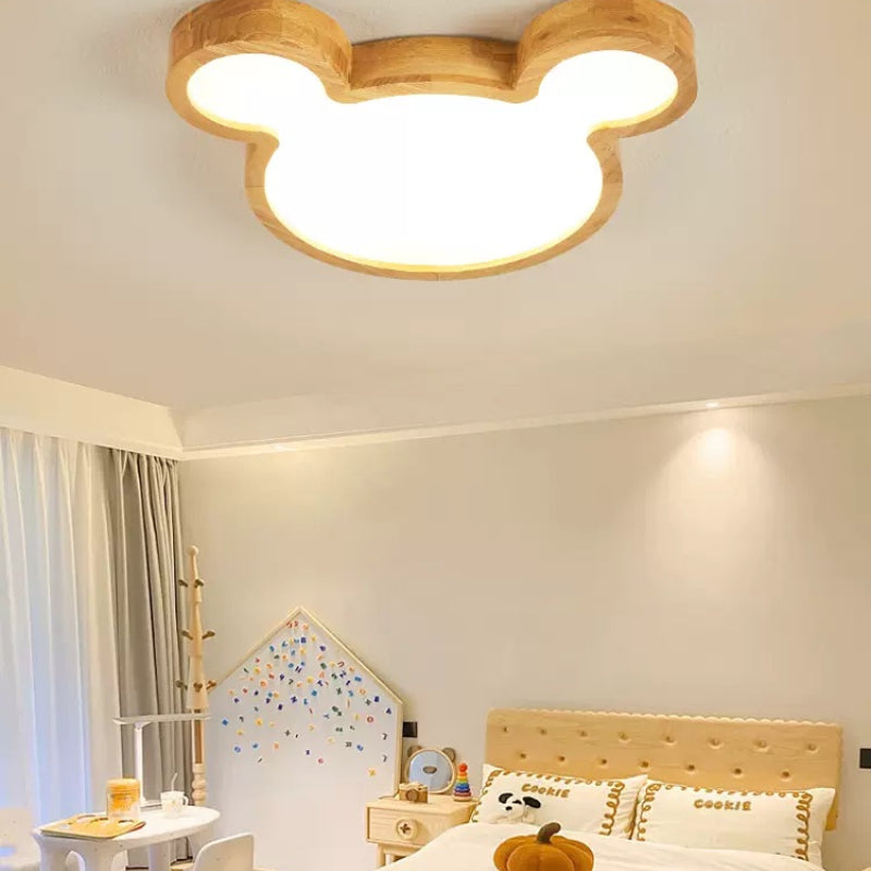 Arisha Modern kreativ LED Deckenleuchte Holz Wohn Schlafzimmer