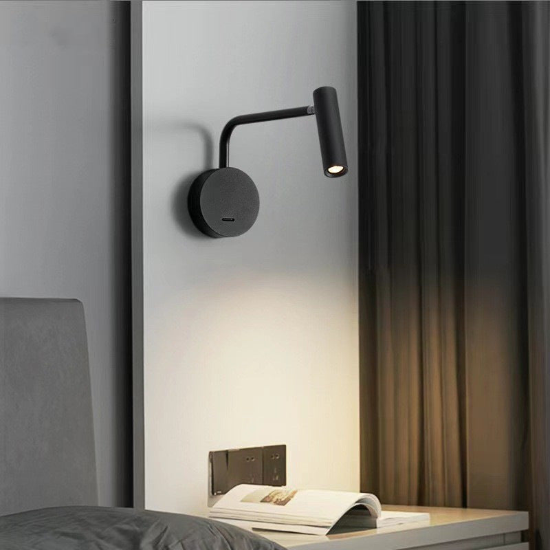 Arisha Wandleuchte Strahler Schwarz/Weiß Wohnzimmer Metall Modern LED