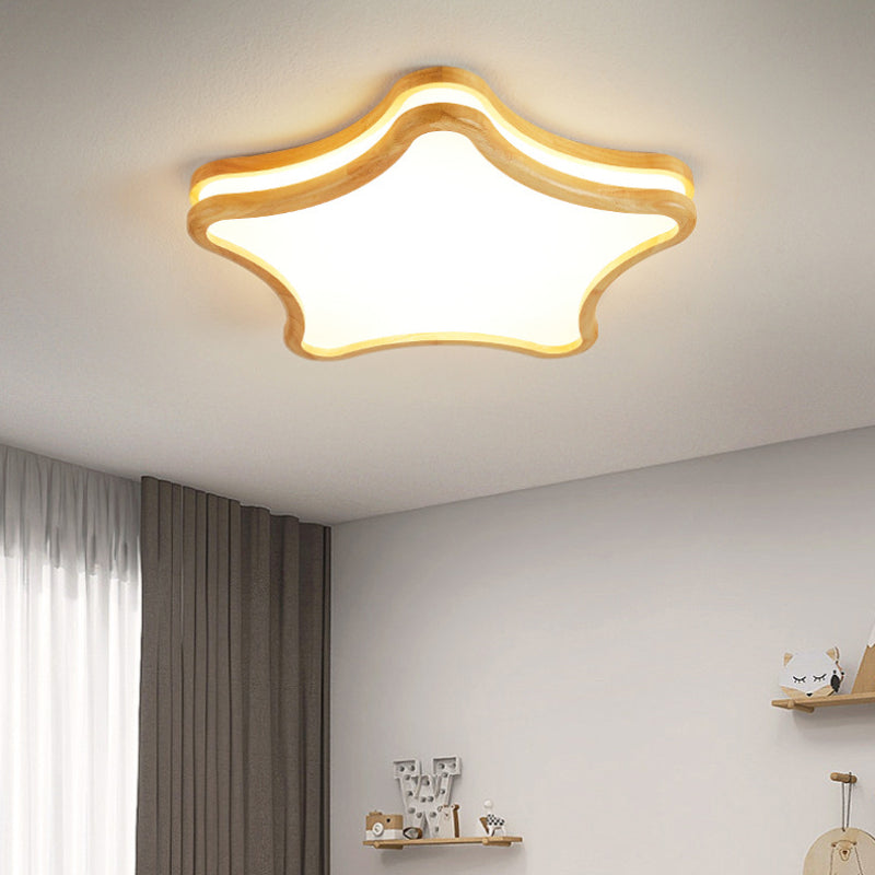Arisha Modern kreativ LED Deckenleuchte Holz Wohn Schlafzimmer