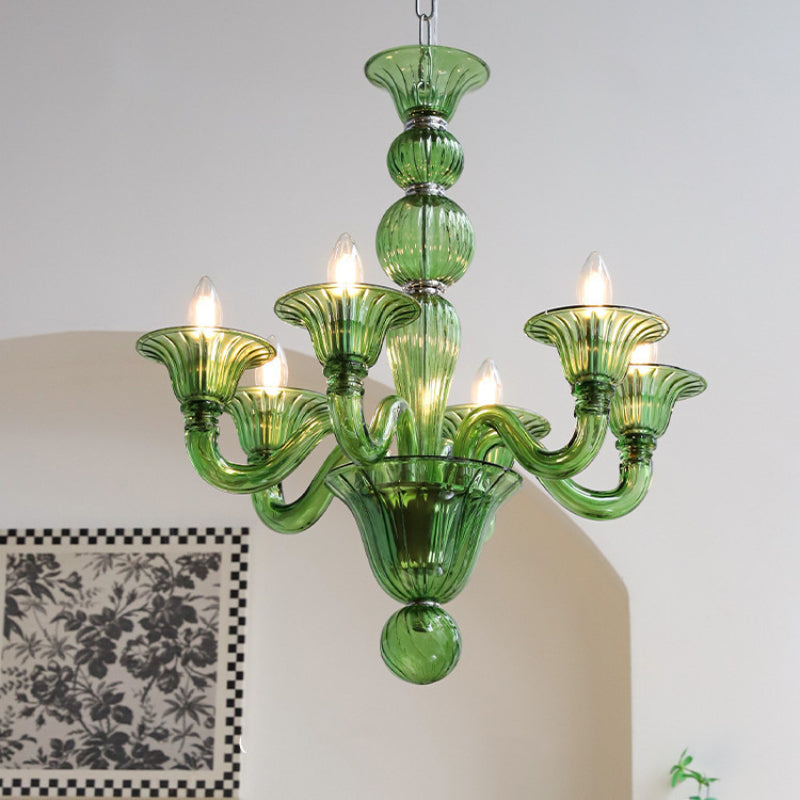 Silva Retro Kronleuchter Metall Glas Wohnzimmer Schlafzimme