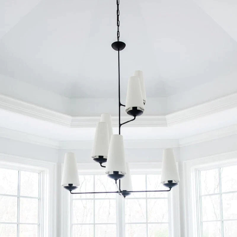 Silva Design LED Metall Kronleuchter für Wohnzimmer, Küche Schwarz