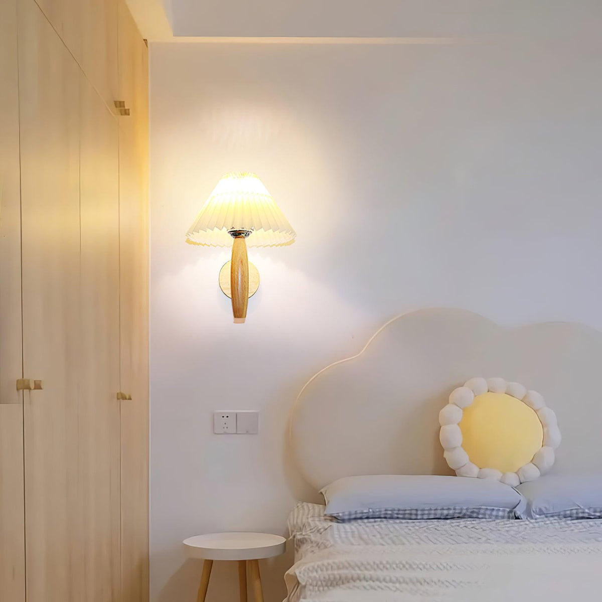 Elvivelle moderne Wandleuchte aus Holz
