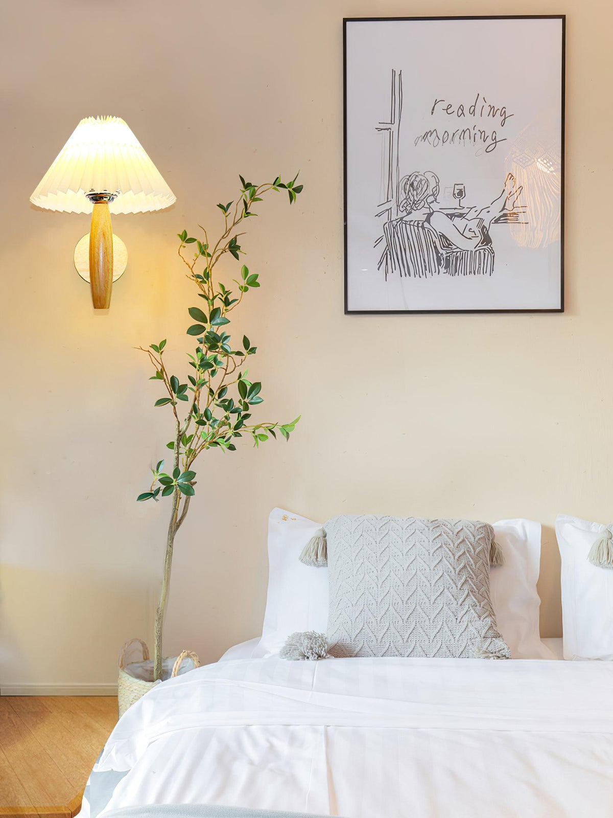 Elvivelle moderne Wandleuchte aus Holz