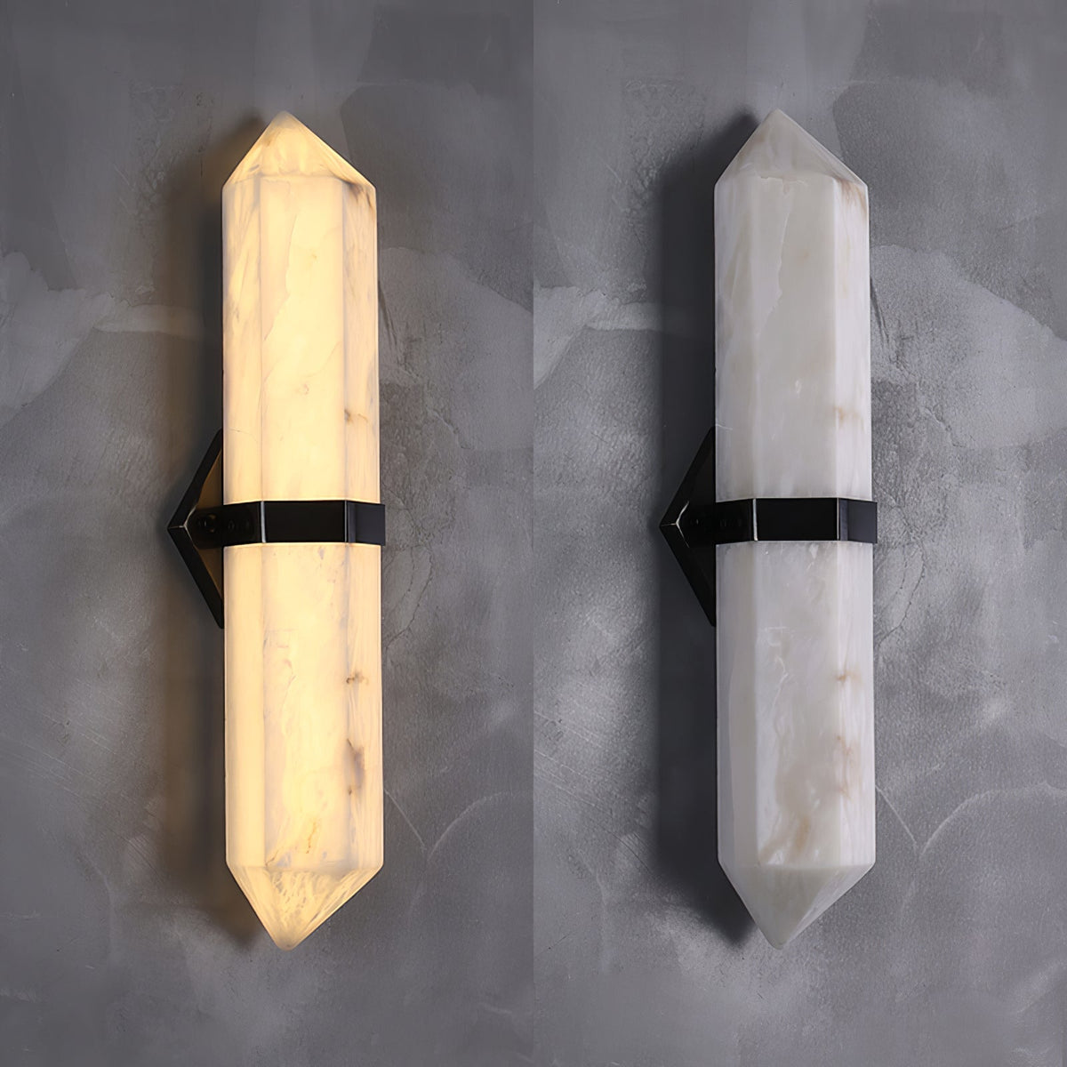 Albiaya Wandleuchte aus Alabaster und Messing fürs Schlafzimmer