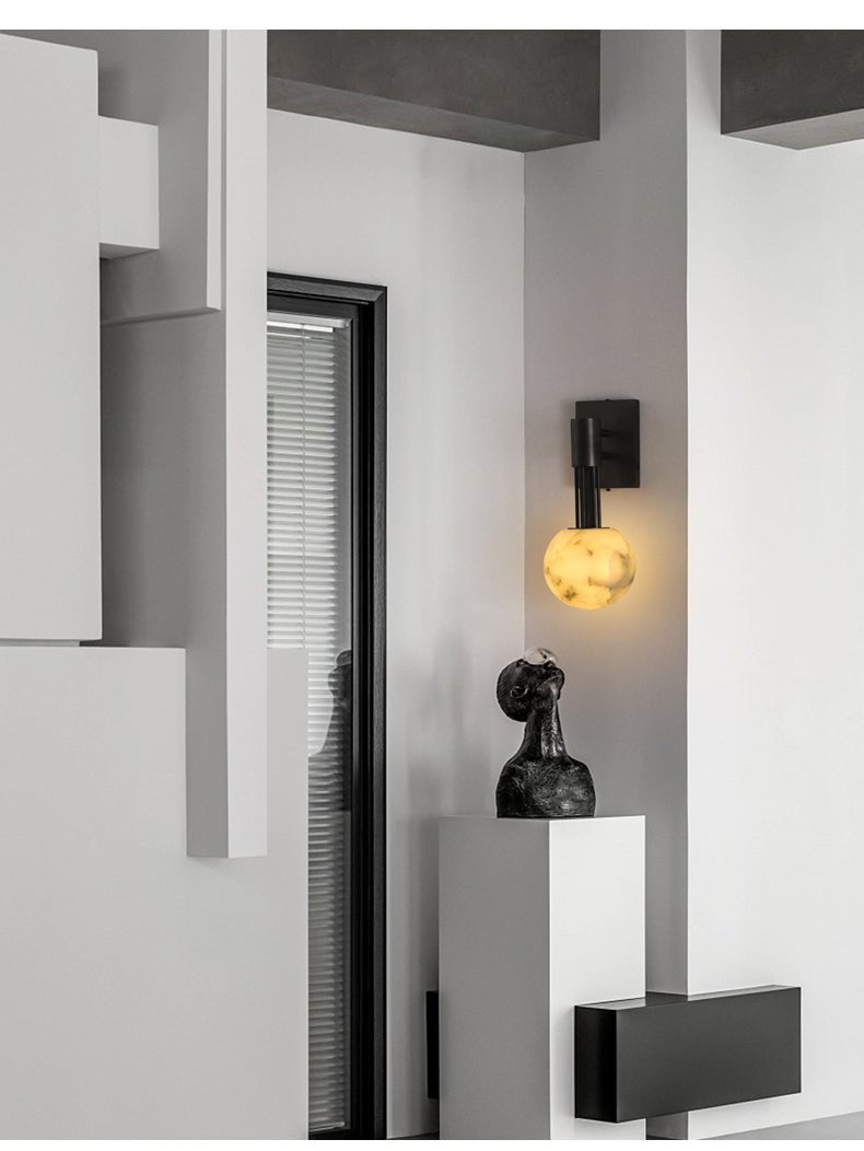 Rykde Alabaster Kugel Wandleuchte