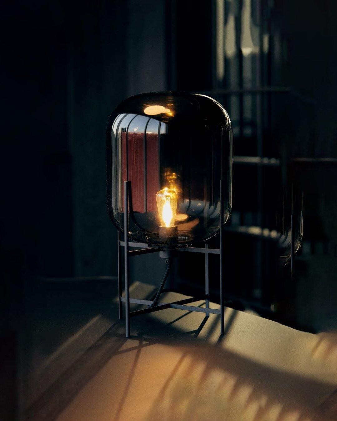 Gareth Glas-Industrielle Tischleuchte