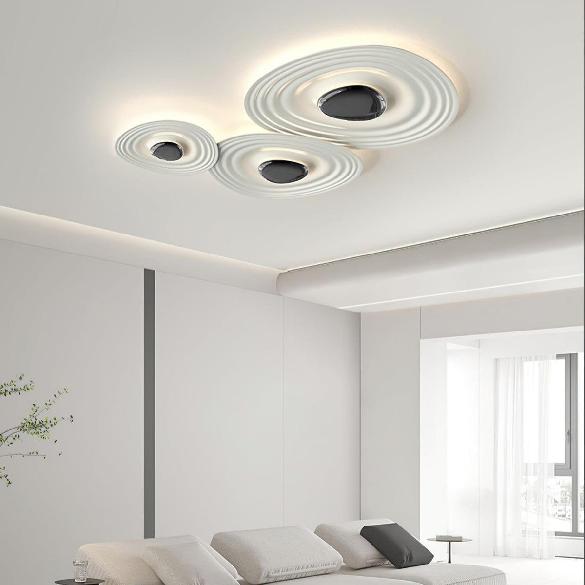 Idra Deckenleuchte Ripple Ring moderne skulpturale
