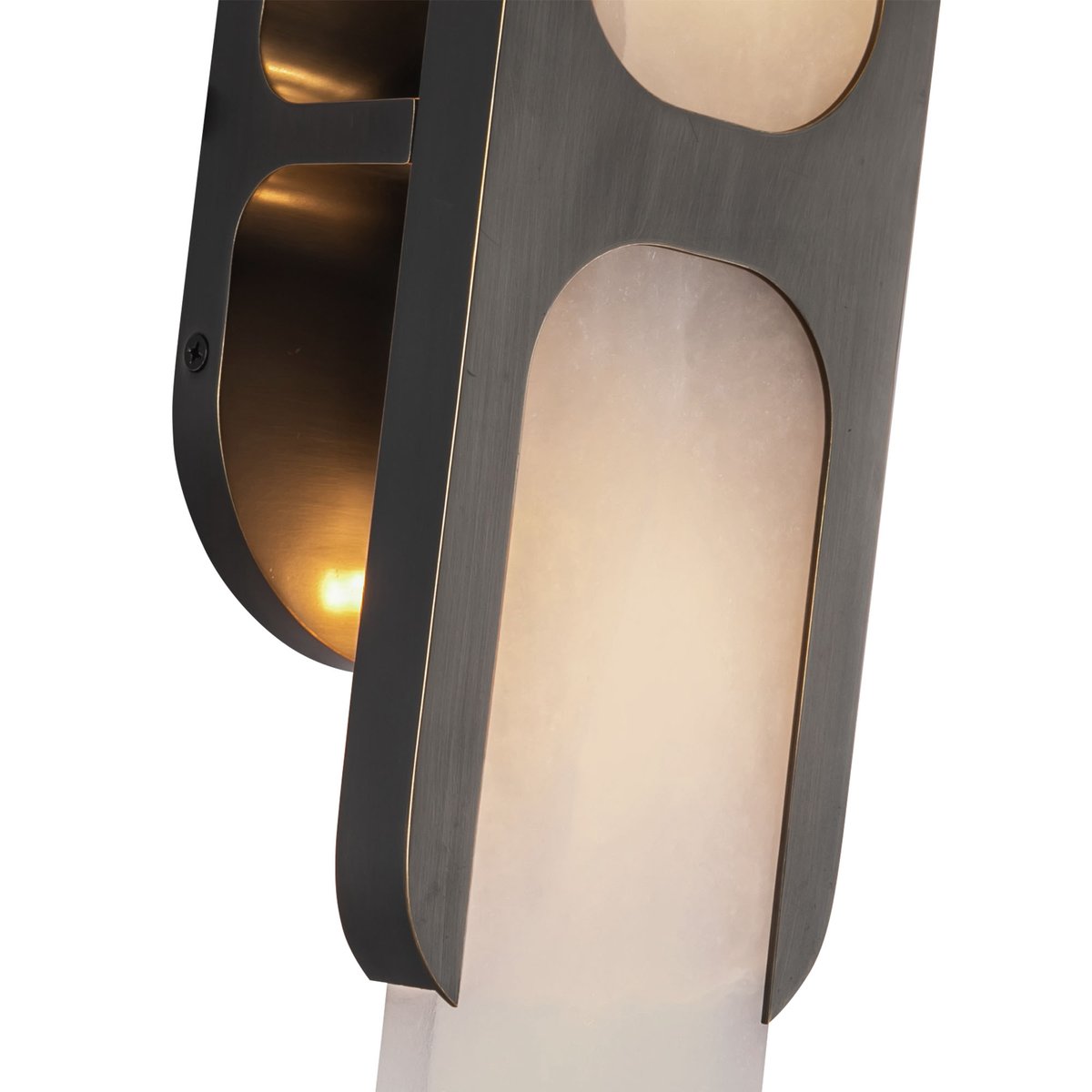 Ulthaora Doppelkugel-Wandleuchte aus Alabaster
