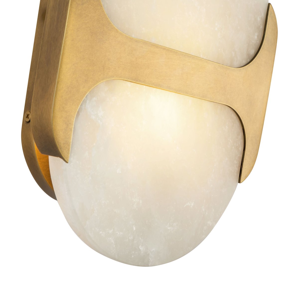 Ulthaora Doppelkugel-Wandleuchte aus Alabaster