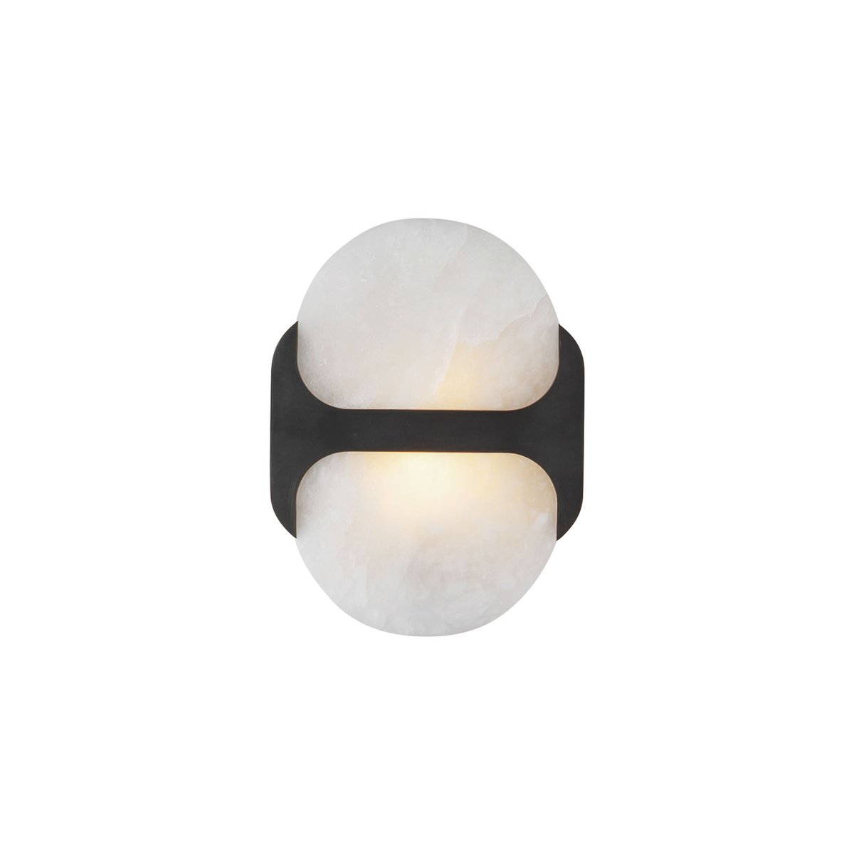 Ulthaora Doppelkugel-Wandleuchte aus Alabaster