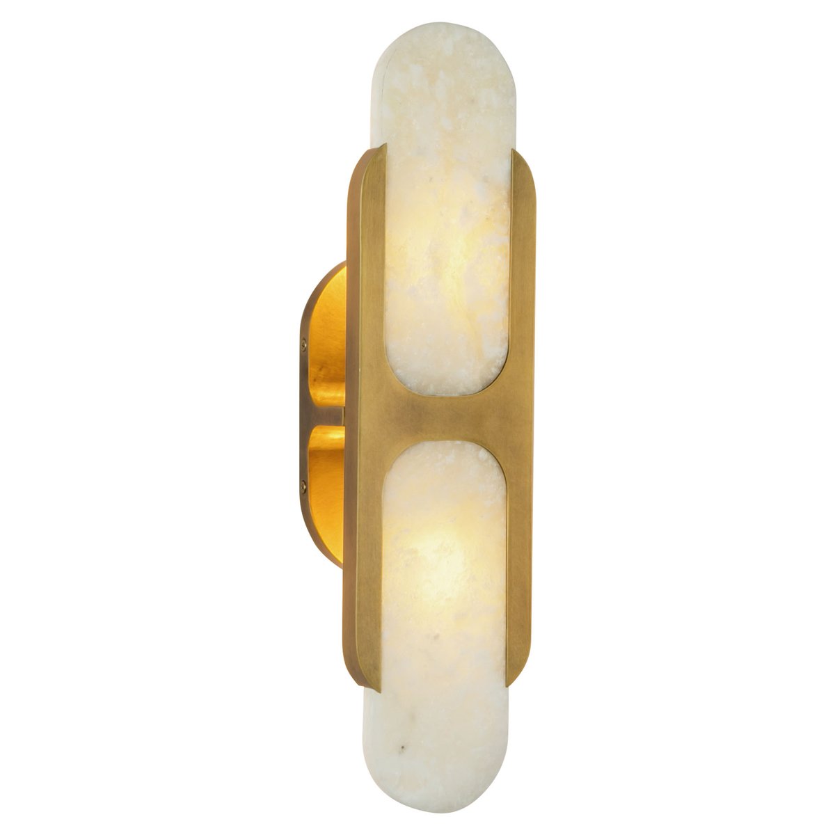 Ulthaora Doppelkugel-Wandleuchte aus Alabaster