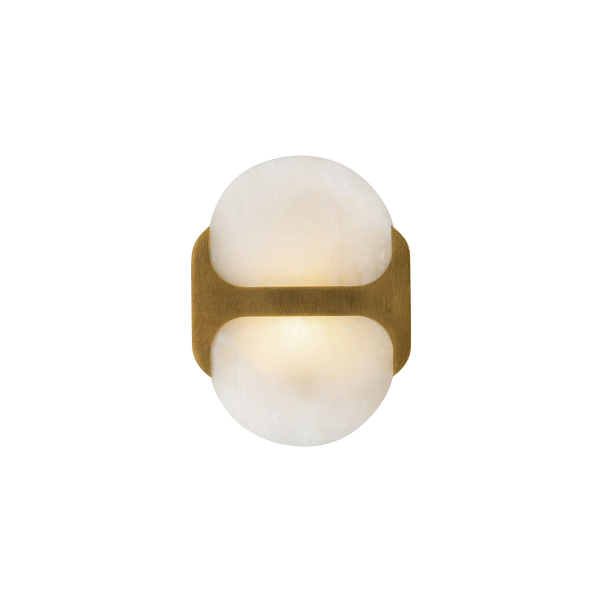 Ulthaora Doppelkugel-Wandleuchte aus Alabaster