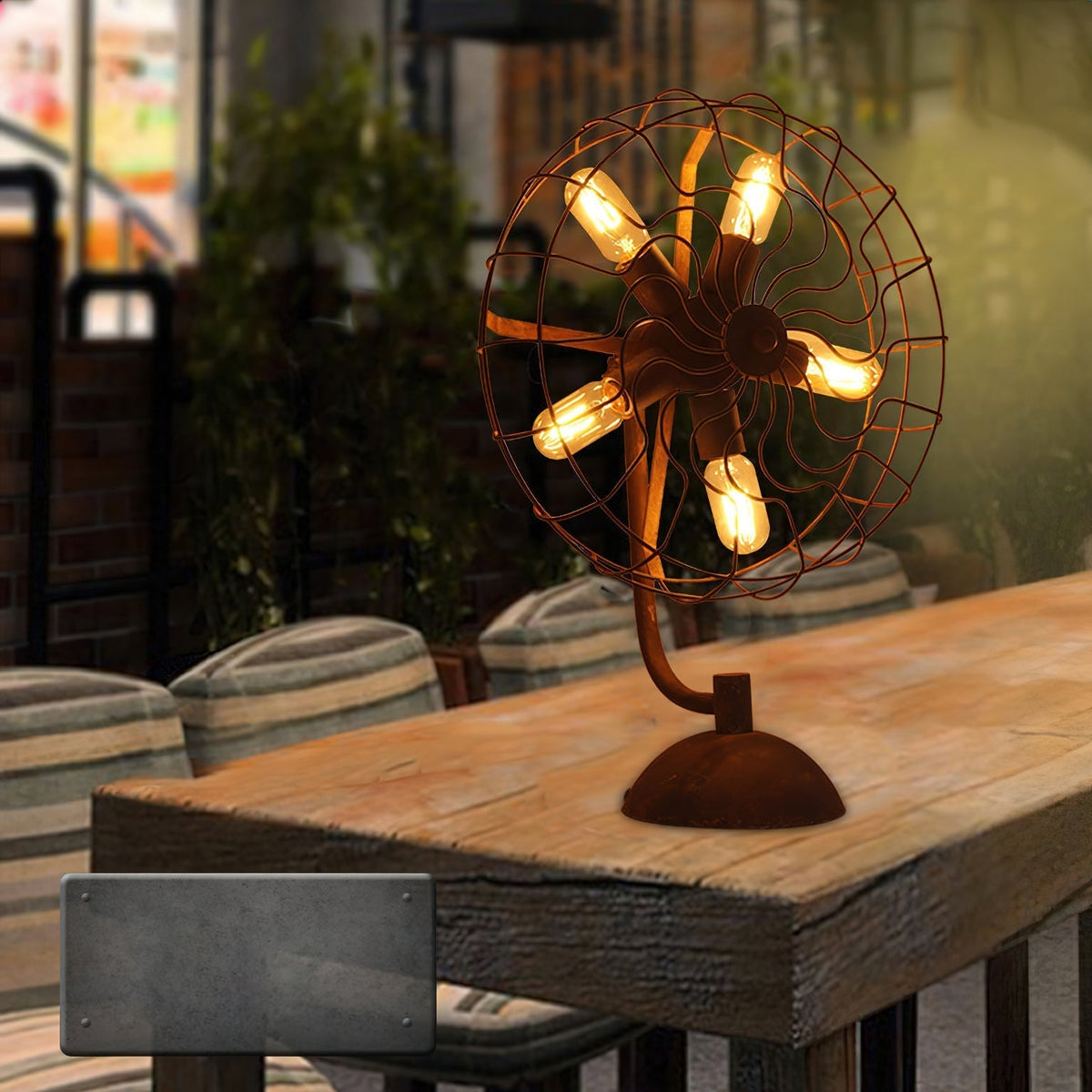 Fantic Tischleuchte Rost Industrial Vintage Wohnzimmer