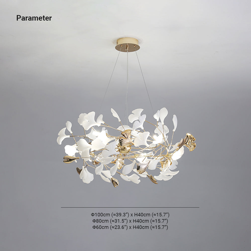 Olivia Modern LED Pendelleuchte Gold Schlaf/Wohnzimmer Keramik