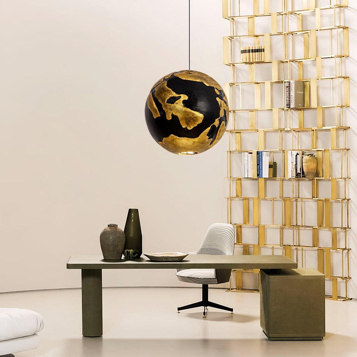 Alzorila zeitgenössische minimalistische nordische Kunst Pendelleuchte aus Verbundmaterial