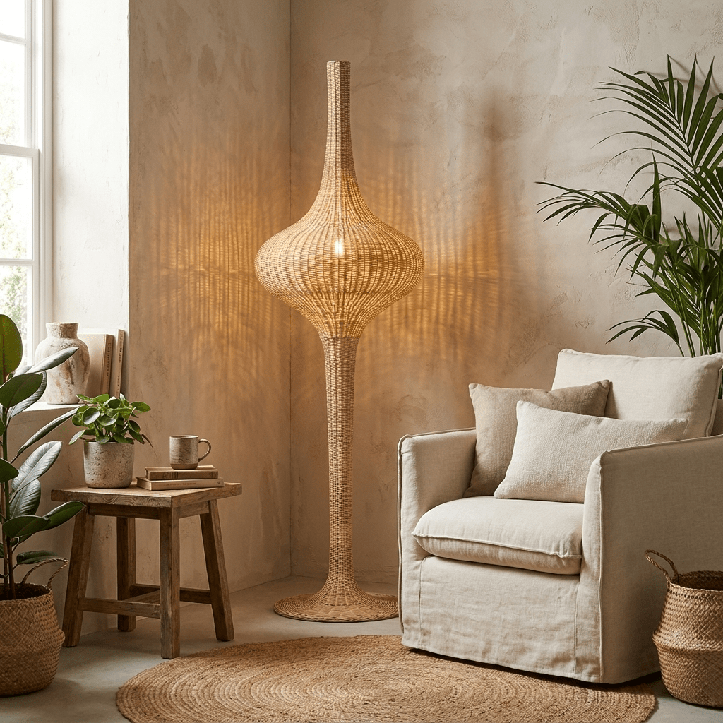 Onion Rattan Stehleuchte