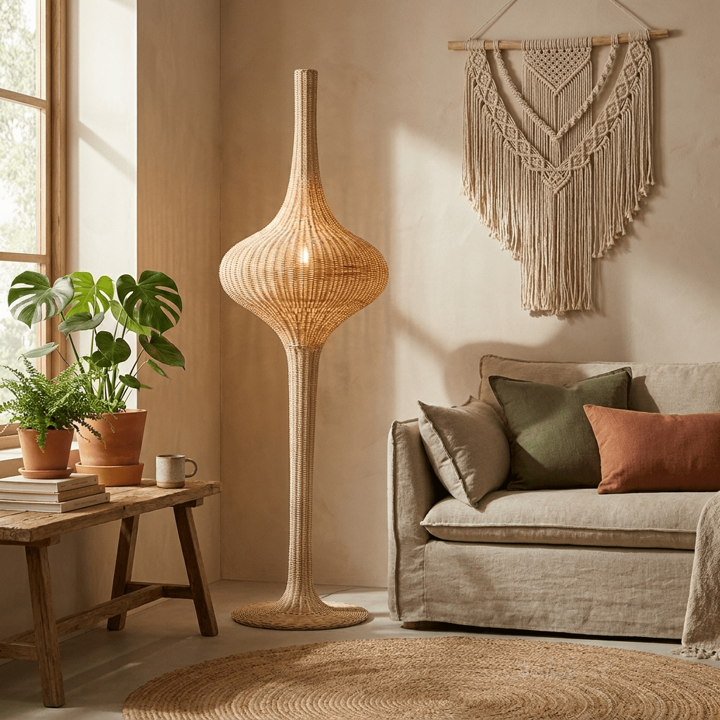 Onion Rattan Stehleuchte