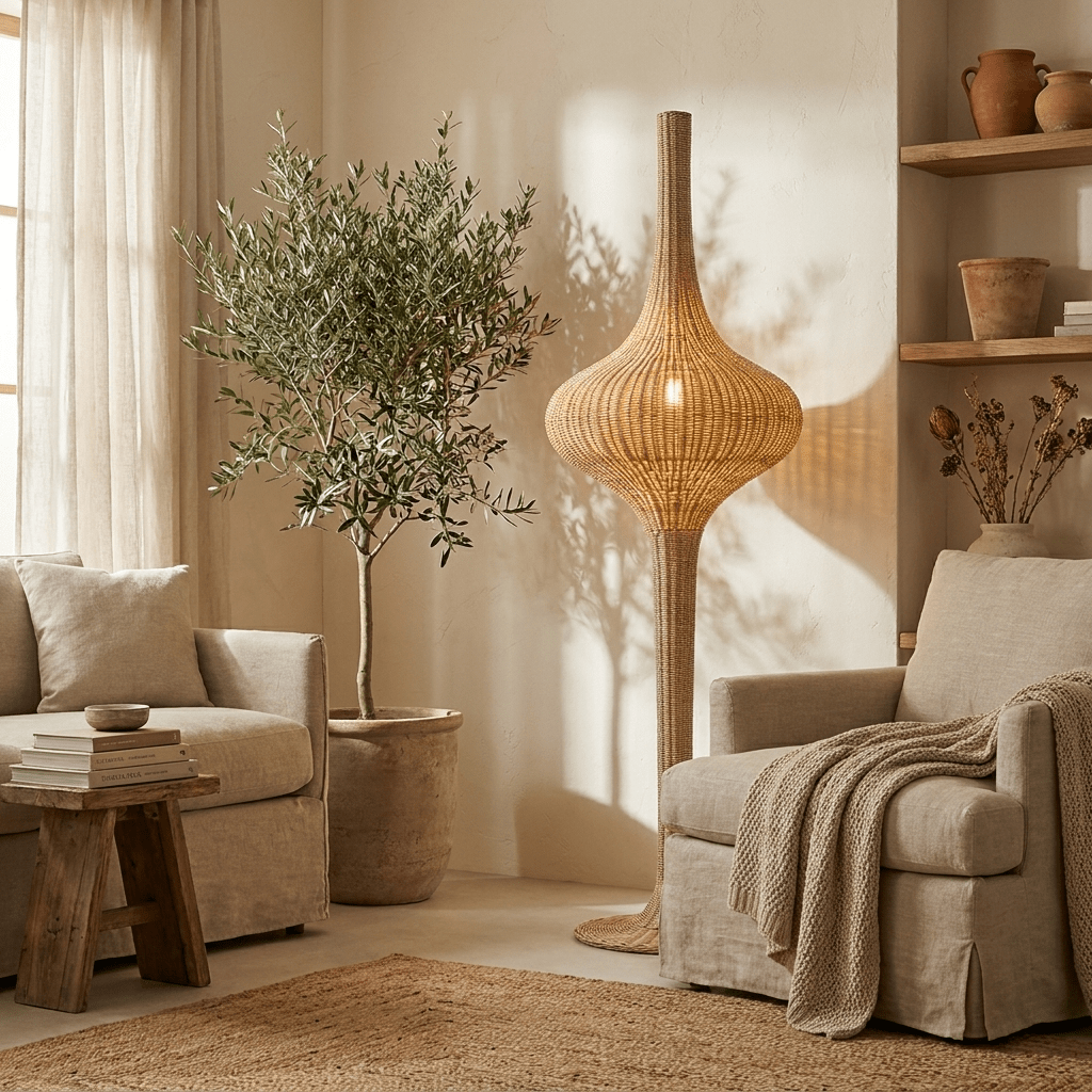 Onion Rattan Stehleuchte