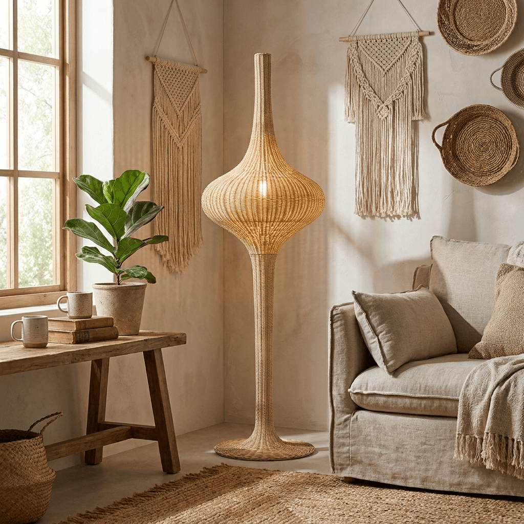 Onion Rattan Stehleuchte