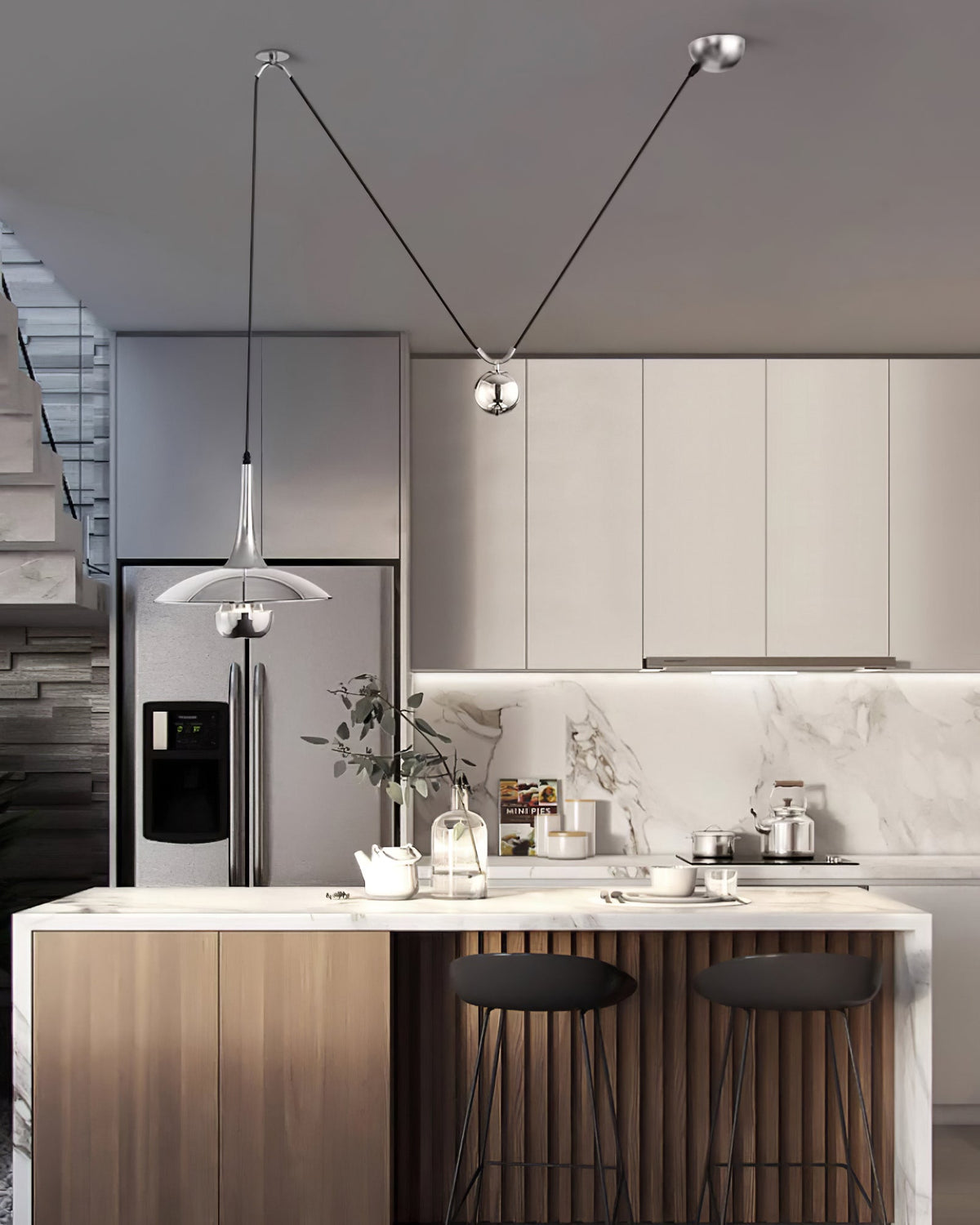 Virainenne Pendelleuchte höhenverstellbar für Wohnzimmer