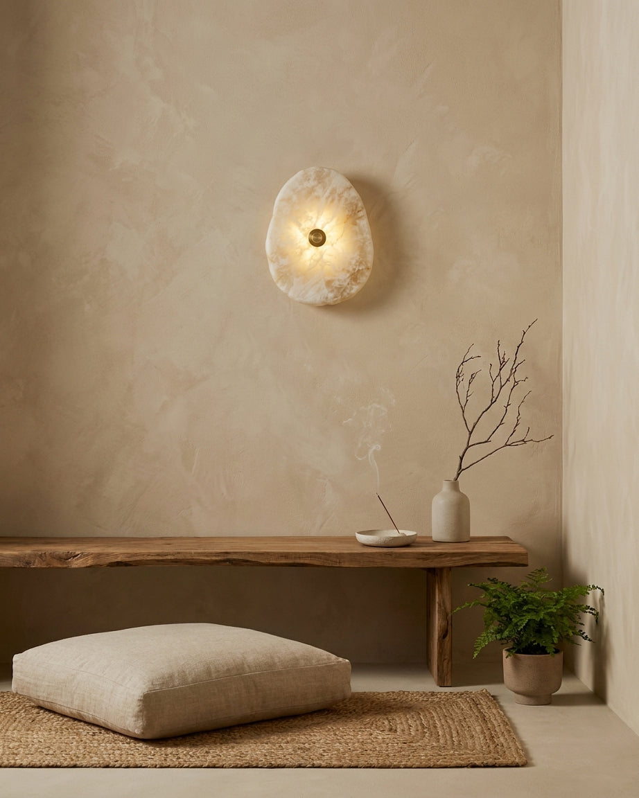 Nivorise Alabaster-Wandleuchte