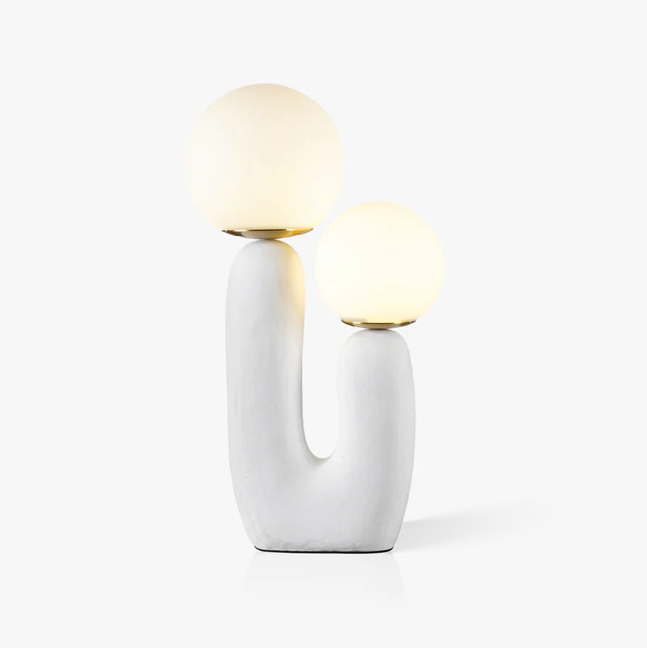 Fenix Kunstharz-Tischleuchte im künstlerischen Design
