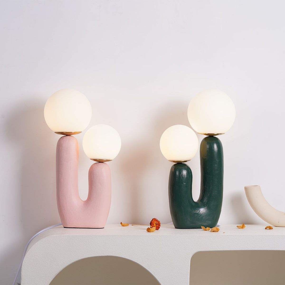 Elyrain Kunstharz-Kunstwerk Tischleuchte