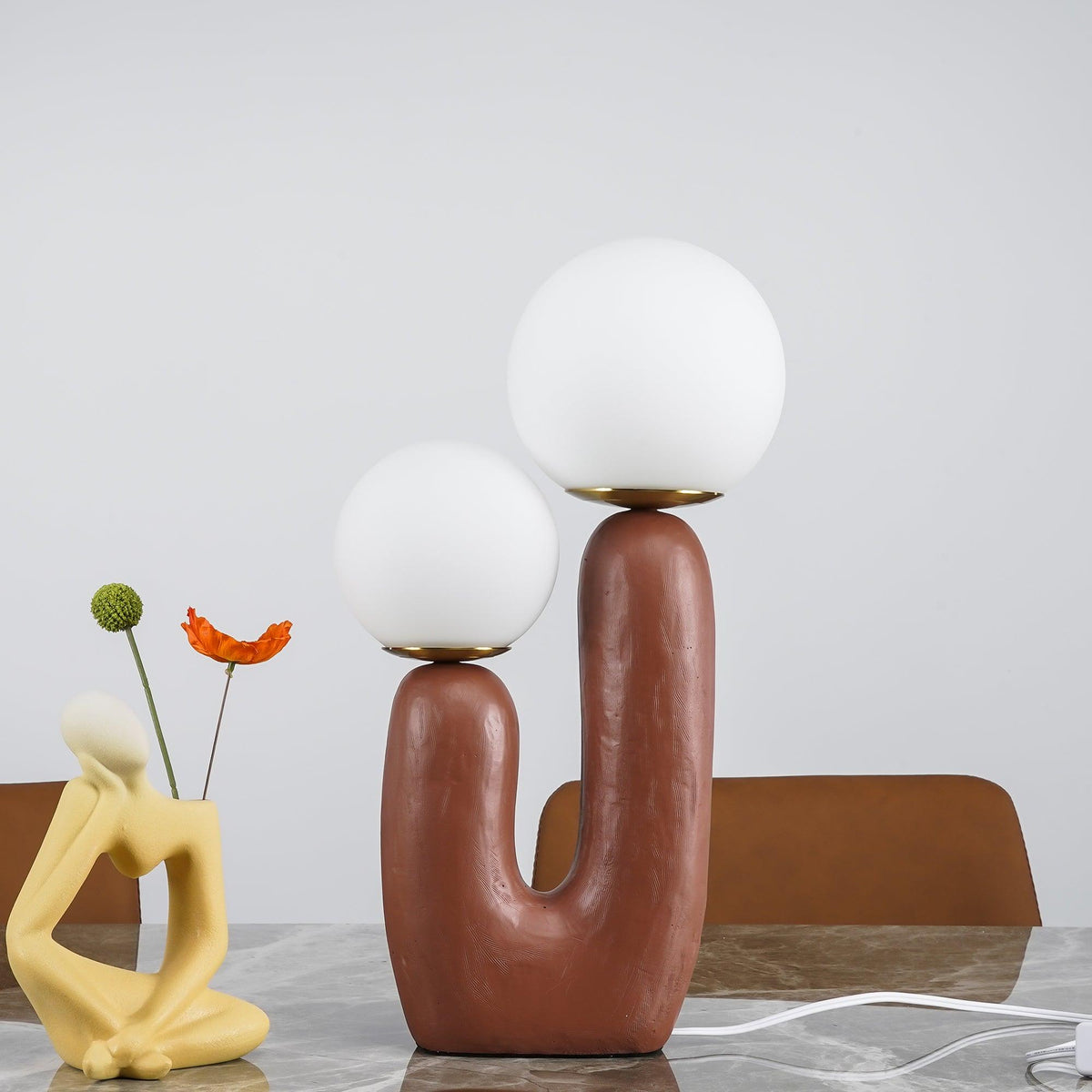 Elyrain Kunstharz-Kunstwerk Tischleuchte