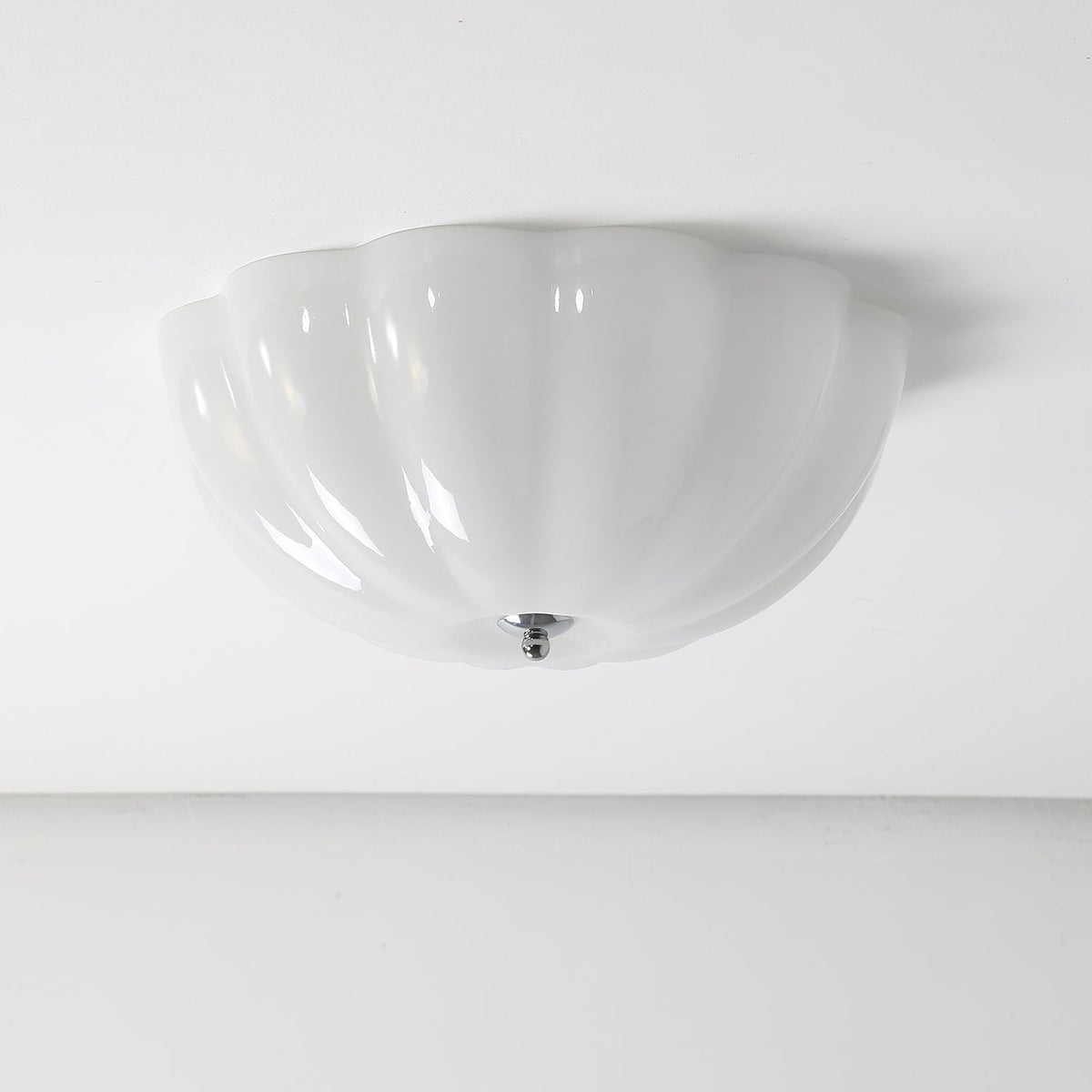 Uphaara moderne minimalistische Deckenleuchte aus Opal-Shell-Glas