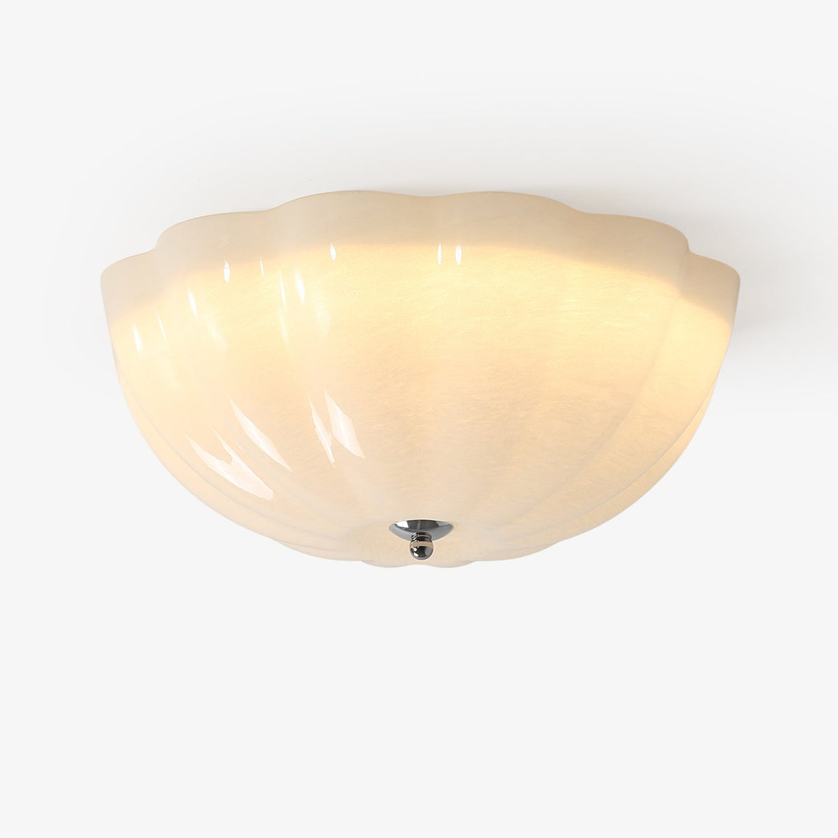 Uphaara moderne minimalistische Deckenleuchte aus Opal-Shell-Glas