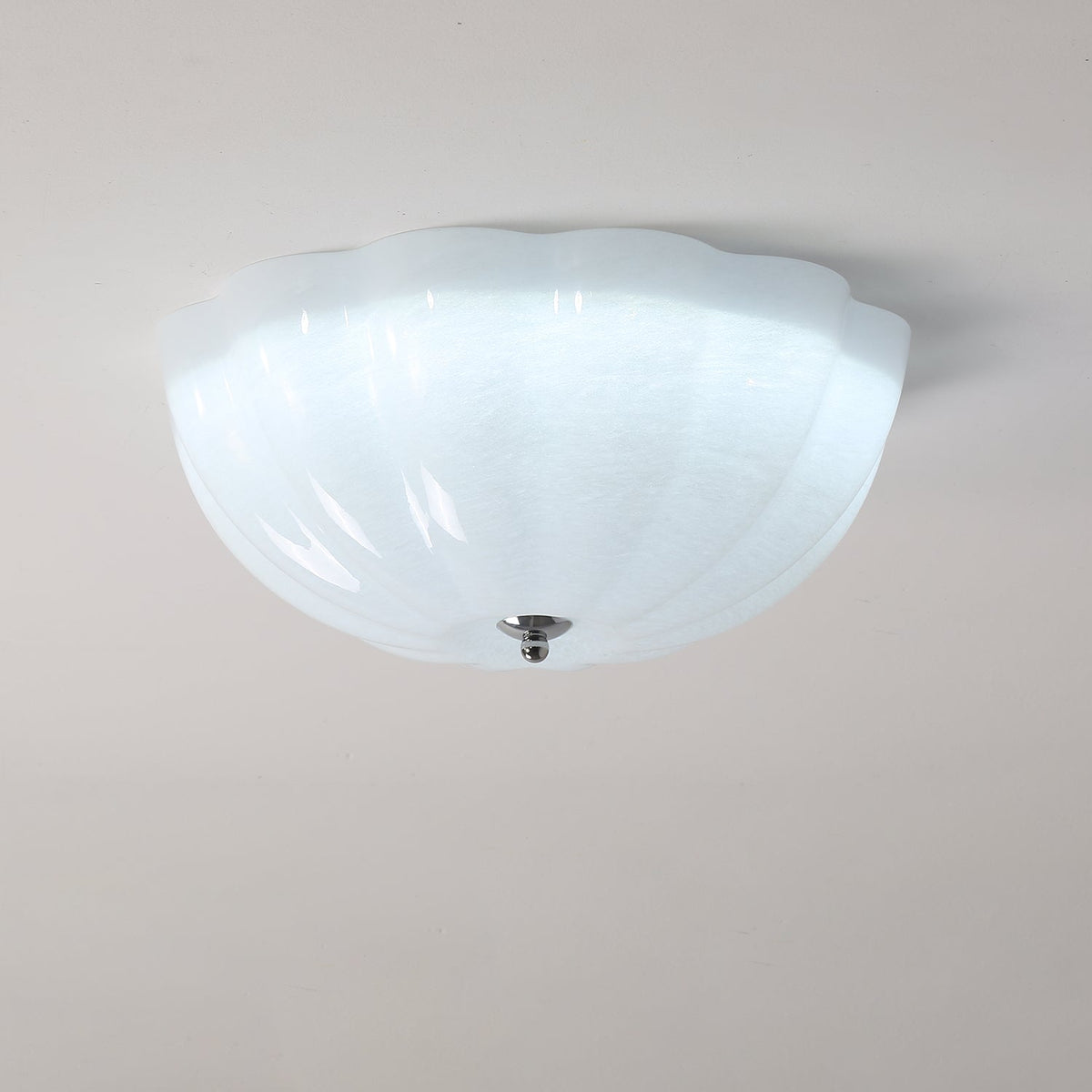 Uphaara moderne minimalistische Deckenleuchte aus Opal-Shell-Glas