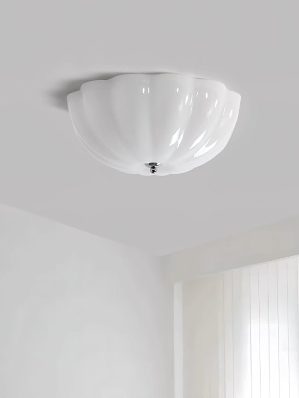 Uphaara moderne minimalistische Deckenleuchte aus Opal-Shell-Glas