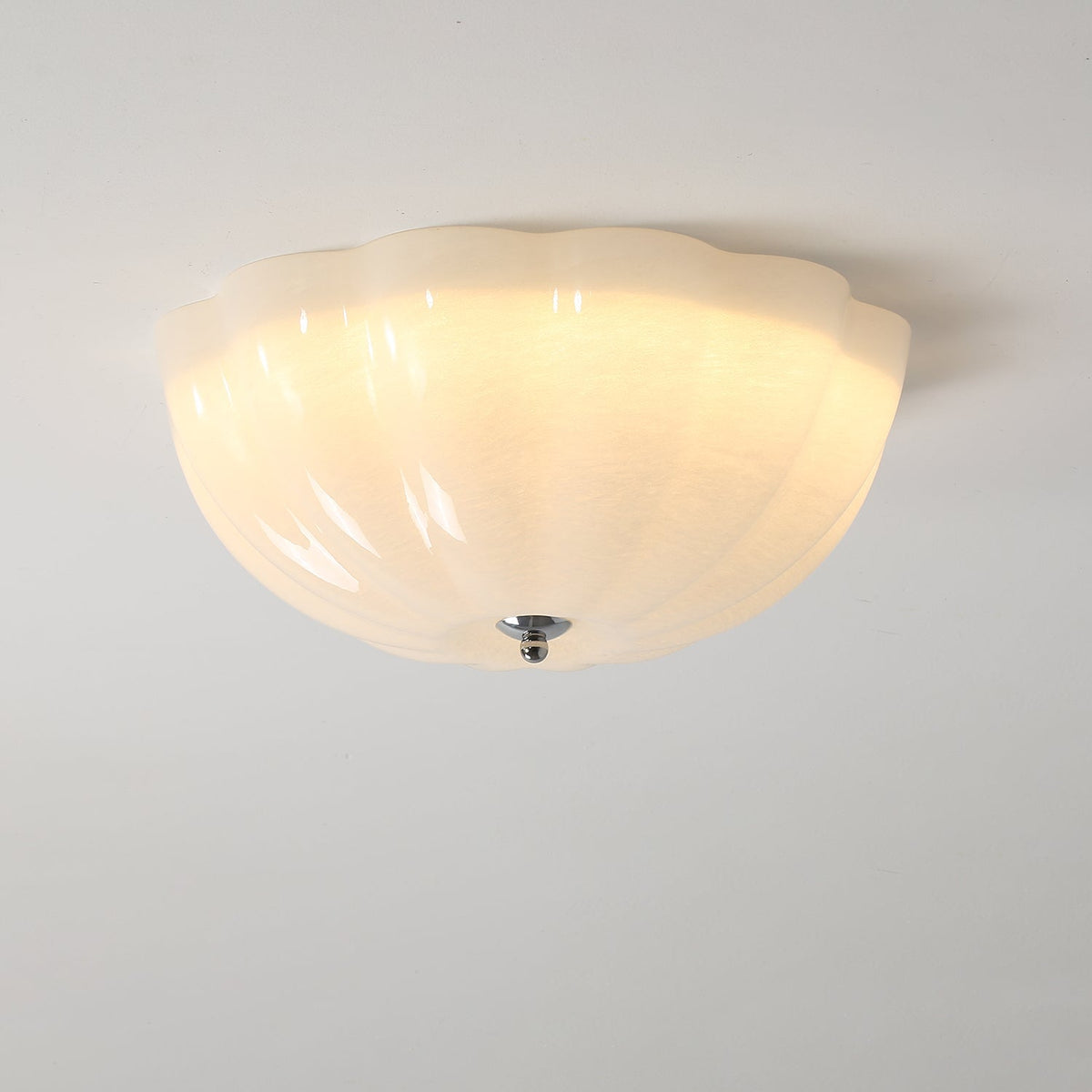 Uphaara moderne minimalistische Deckenleuchte aus Opal-Shell-Glas