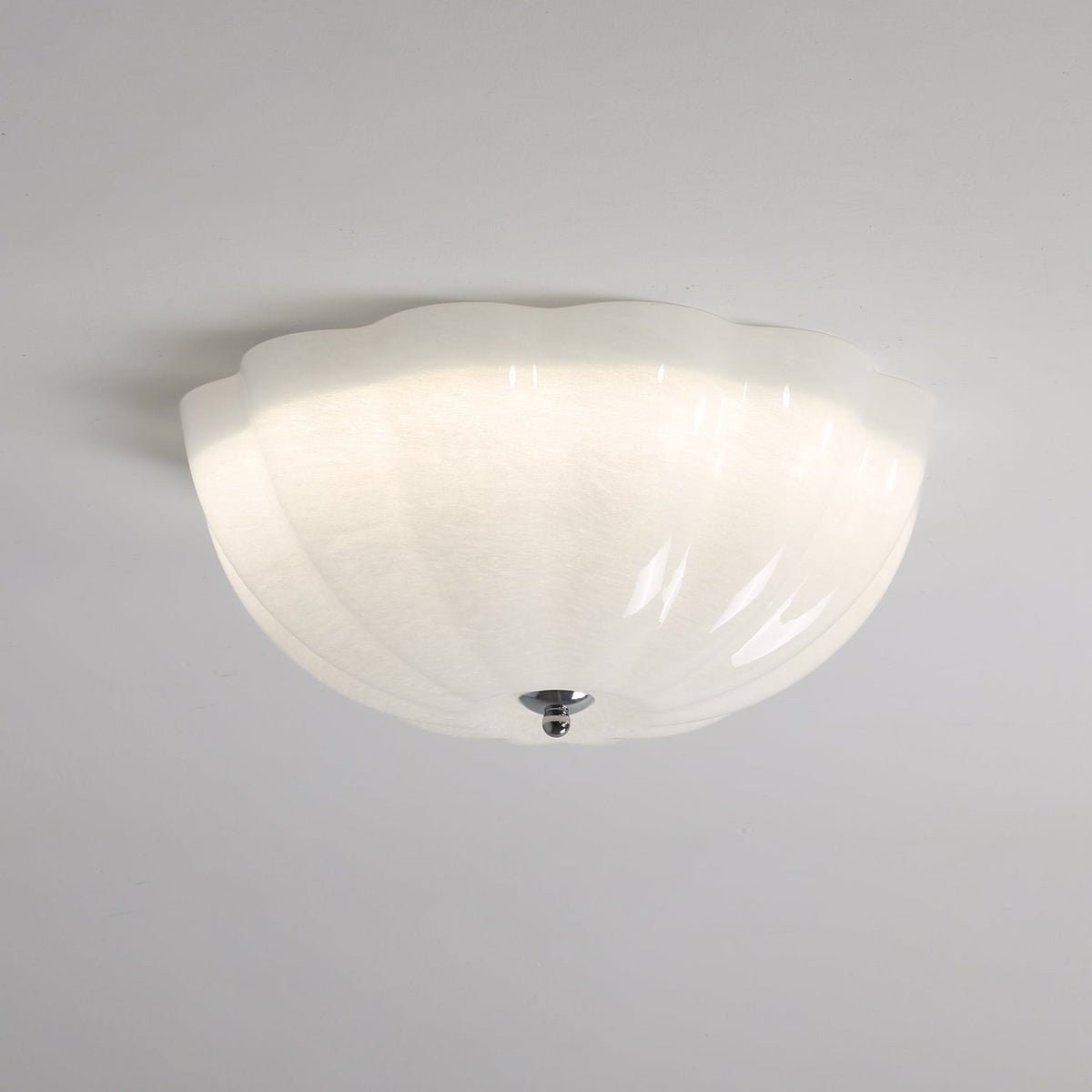 Uphaara moderne minimalistische Deckenleuchte aus Opal-Shell-Glas