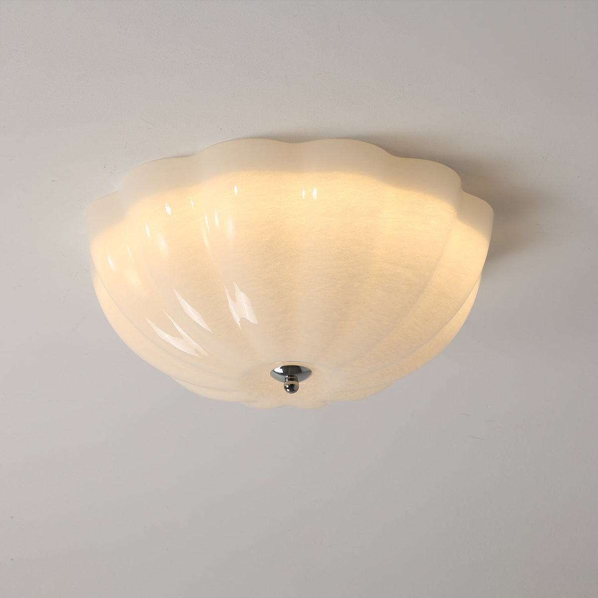 Uphaara moderne minimalistische Deckenleuchte aus Opal-Shell-Glas