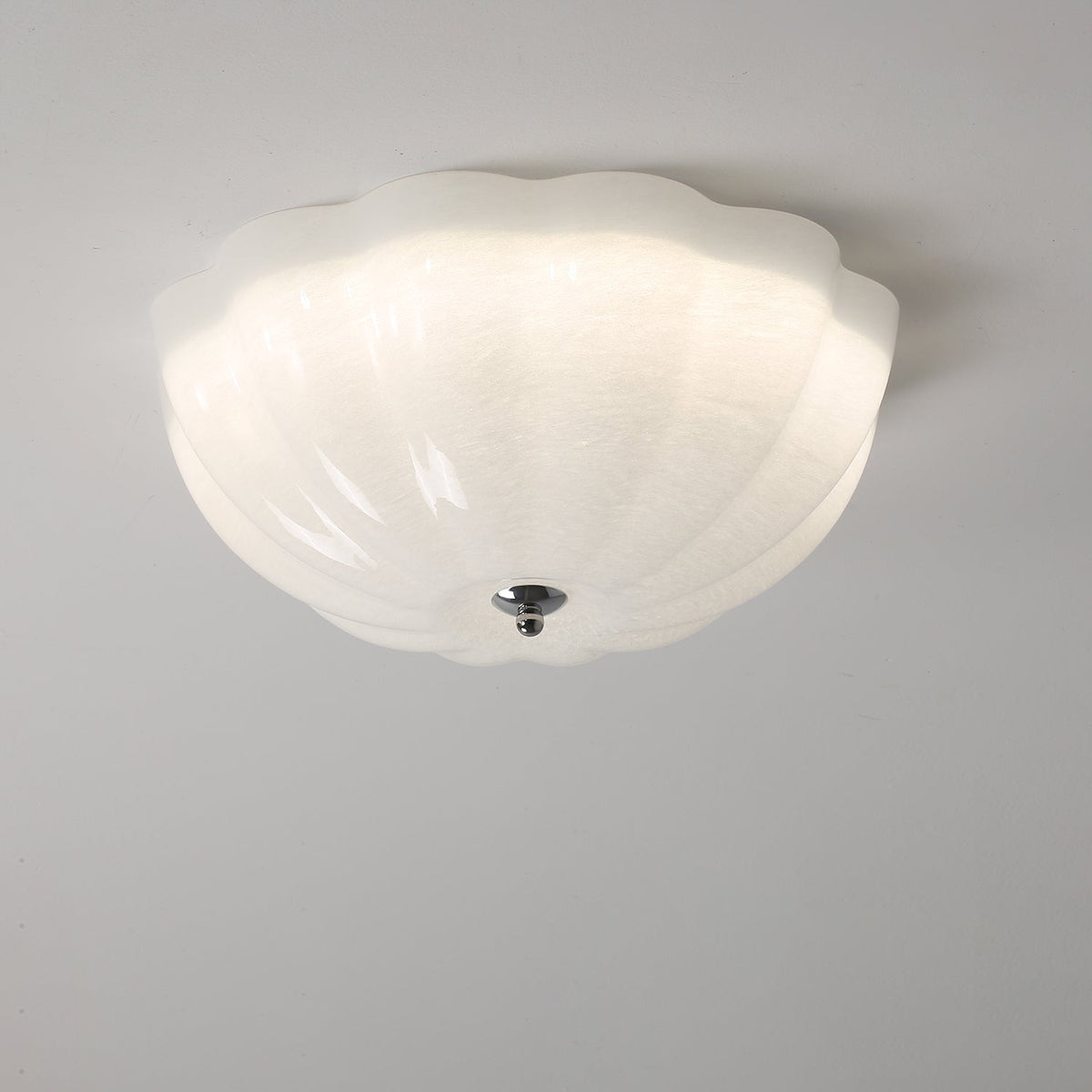 Uphaara moderne minimalistische Deckenleuchte aus Opal-Shell-Glas
