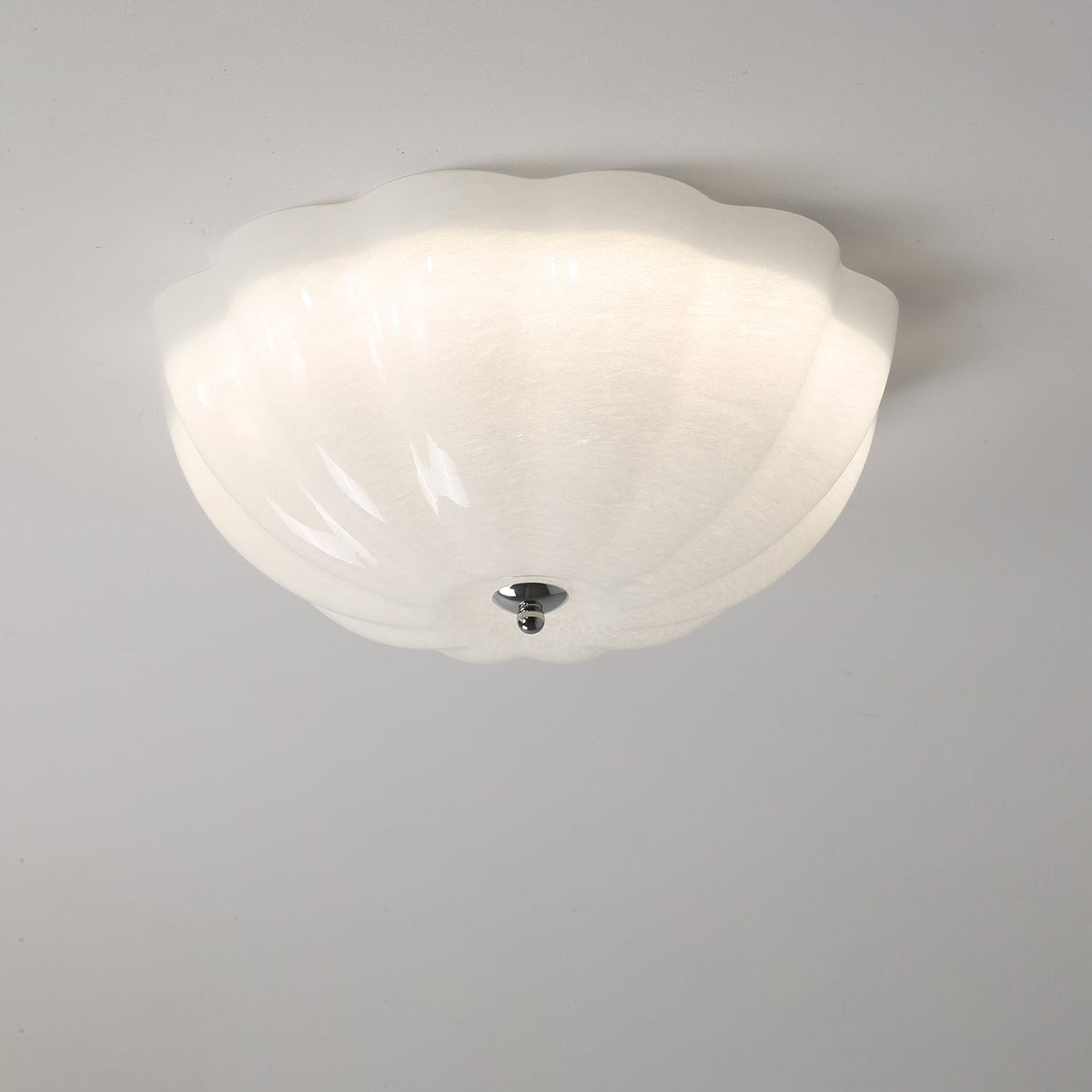 Uphaara moderne minimalistische Deckenleuchte aus Opal-Shell-Glas