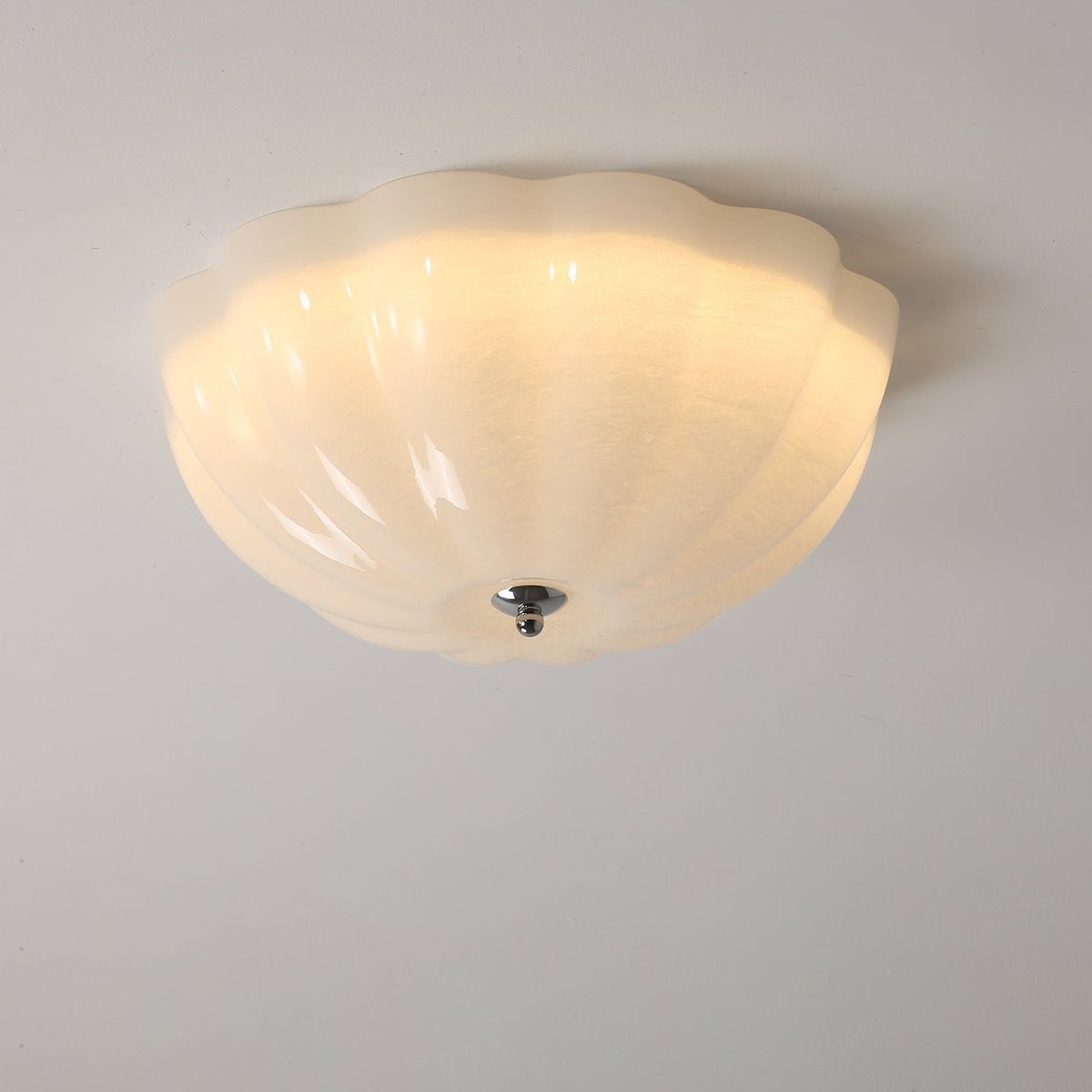 Uphaara moderne minimalistische Deckenleuchte aus Opal-Shell-Glas