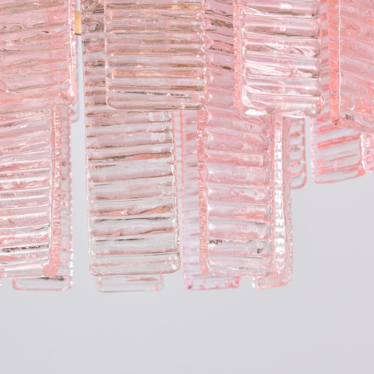 Lioririan Kronleuchter aus rosa Muranoglas mit mehrschichtigen Vintage-Luxus-Design