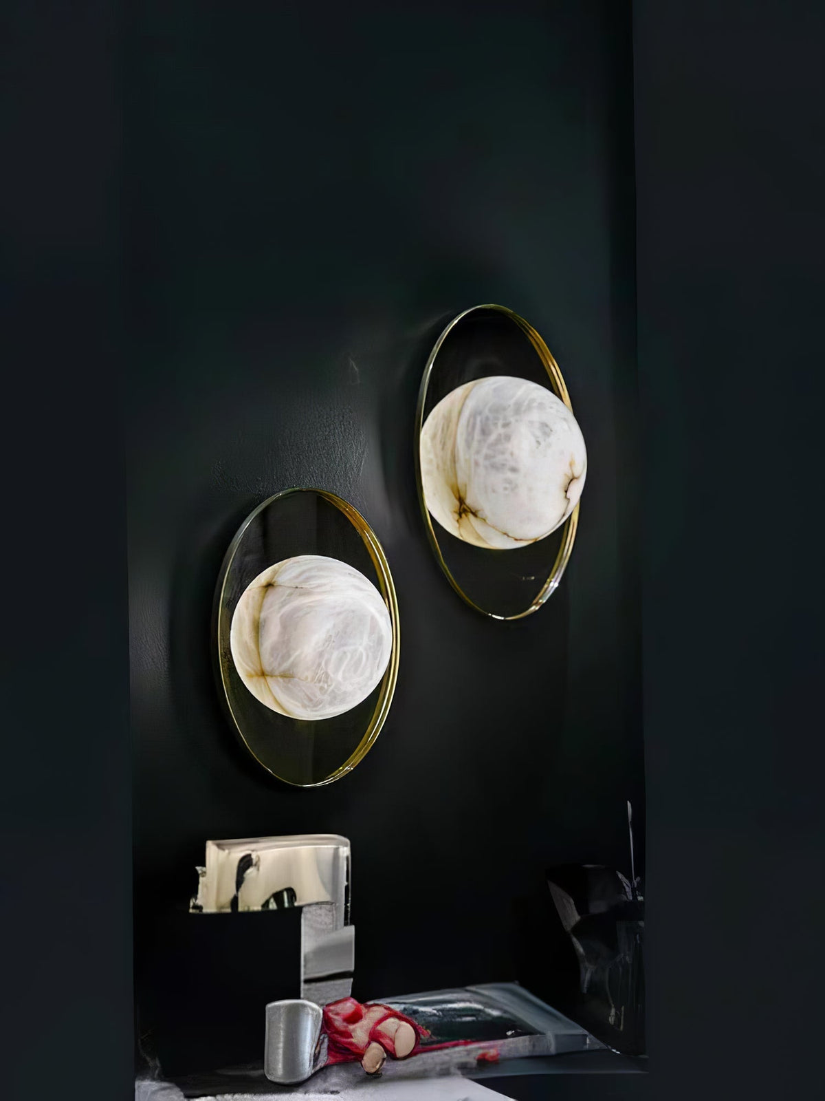 Nivereria zeitgenössische Wandleuchte aus Alabaster